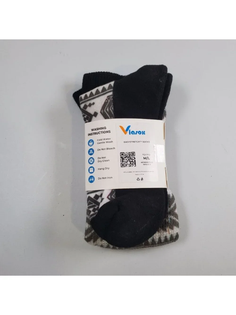 Viasox Easy Stretch Compression Socks Women Size S - M NWT Mystery Bamboo Blend